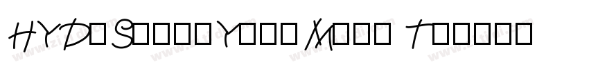 HYDiShengYuanMeng Ti字体转换